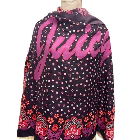 Juicy Couture Purple and Pink Floral Scarf - Picture 4 of 8